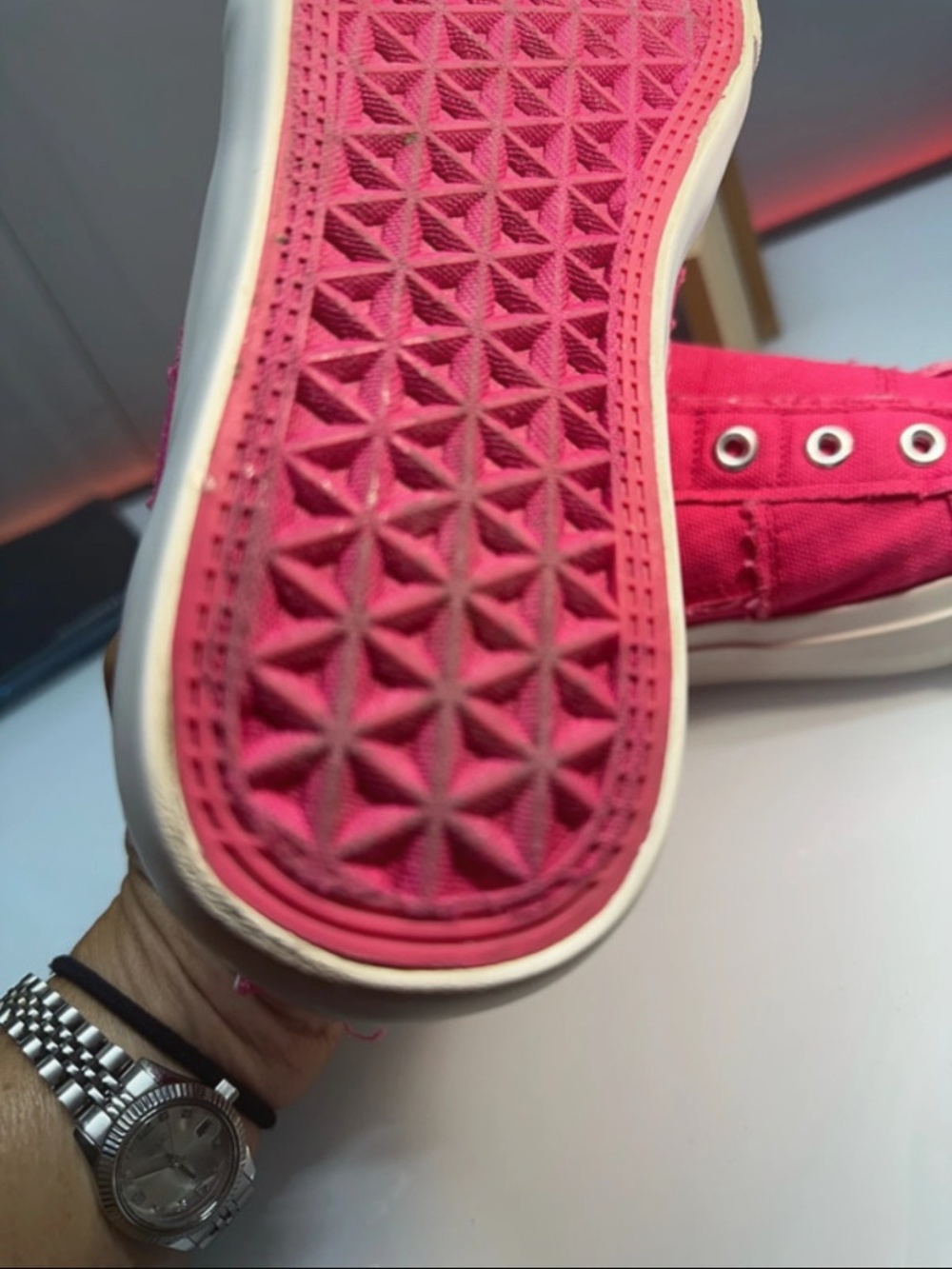 Corkys "Babalu" Hot Pink Slip-On Sneakers, size 9 (A04) - Picture 11 of 14